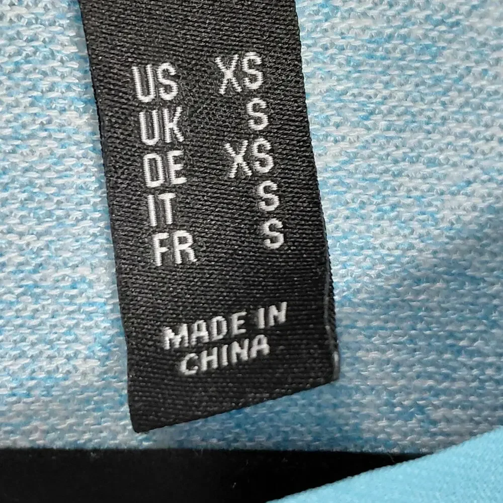 H by Halston Blue Knit Lightweight Top Women Size XS
